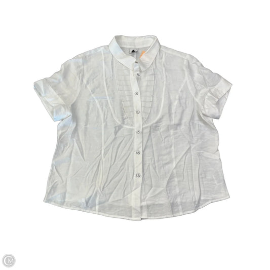 Top Short Sleeve By Cabi In White, Size: Xl