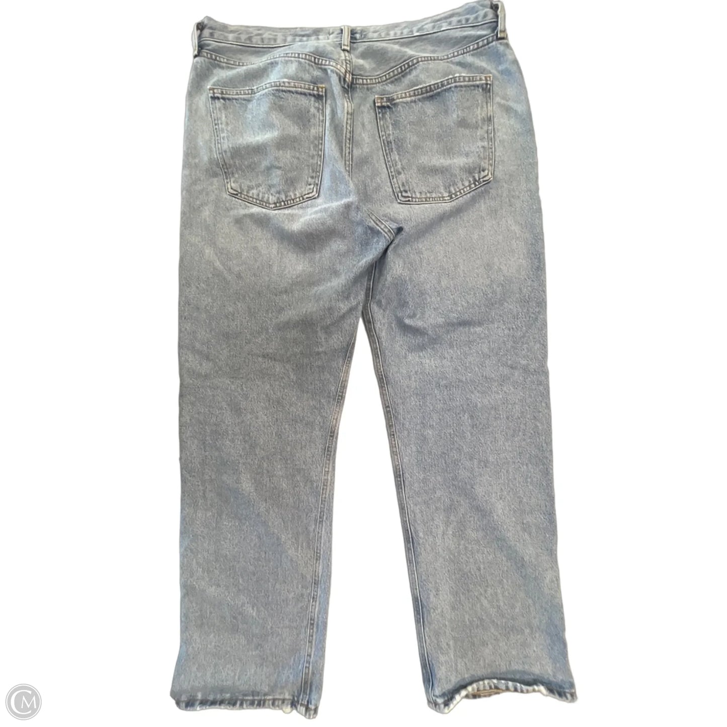Jeans Straight By Agolde In Blue Denim, Size: 10