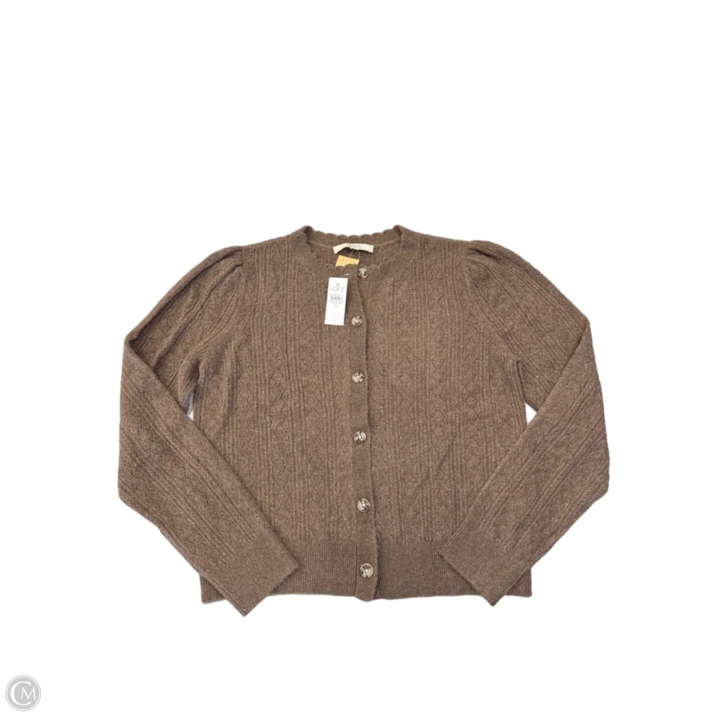 Sweater Cardigan By Loft In Brown, Size: M