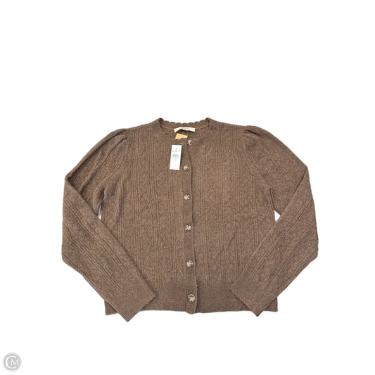 Sweater Cardigan By Loft In Brown, Size: M