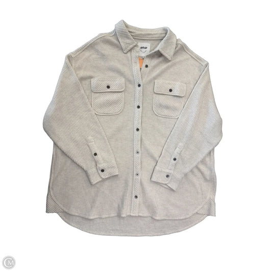 Jacket Shirt By Aerie In Cream, Size: M