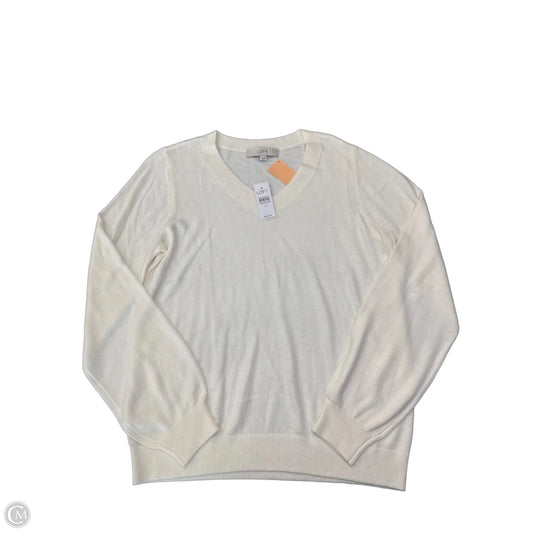 Sweater By Loft In Cream, Size: M