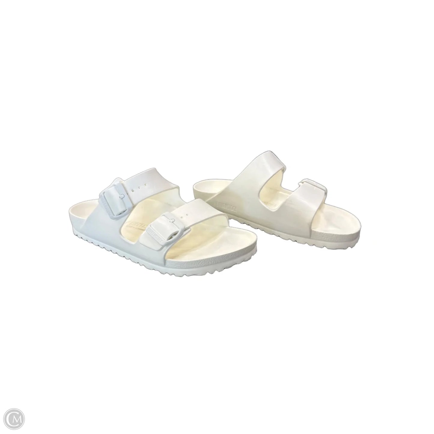 Sandals Flip Flops By Birkenstock In White, Size: 9.5