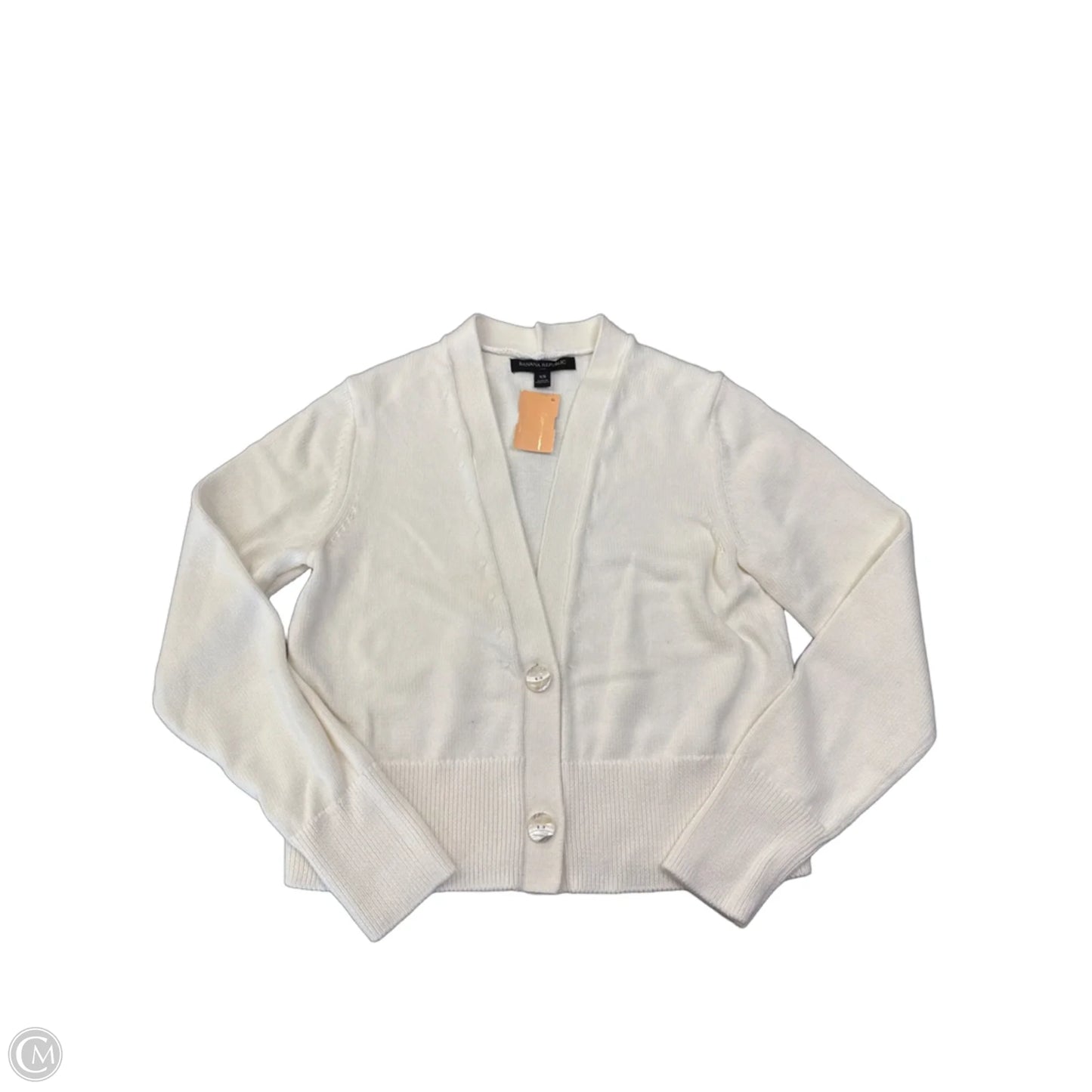 Sweater Cardigan By Banana Republic In Ivory, Size: Xs