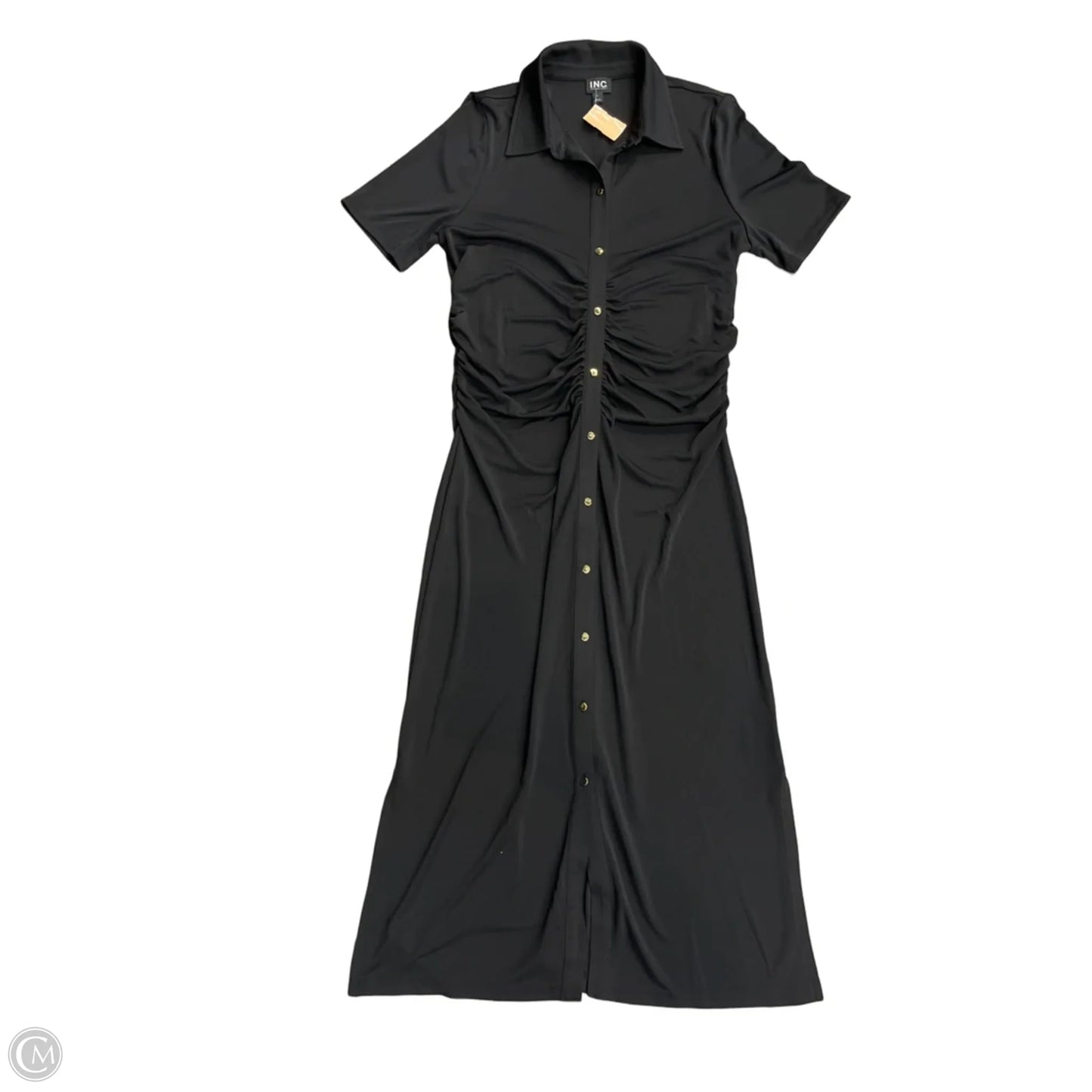 Dress Casual Midi By Inc In Black, Size: L