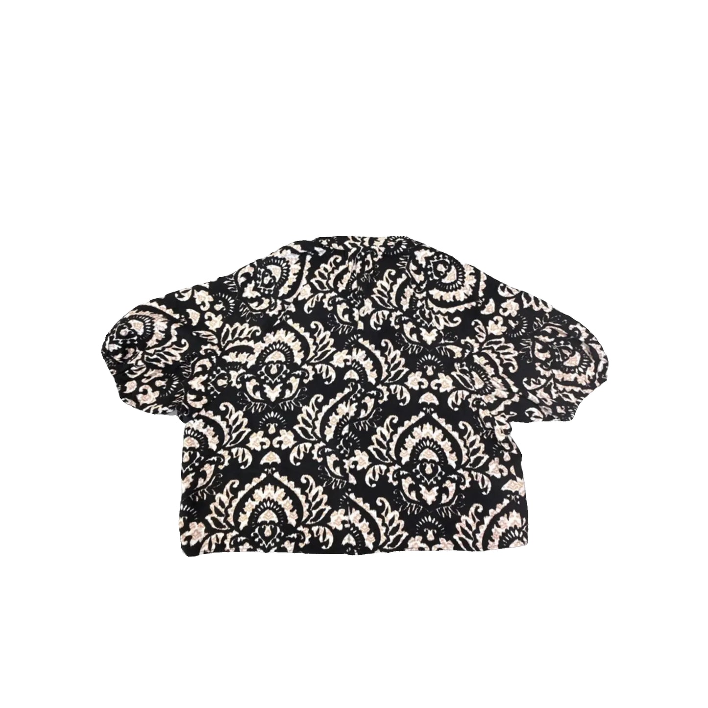 Blouse Short Sleeve By Glam In Black, Size: M