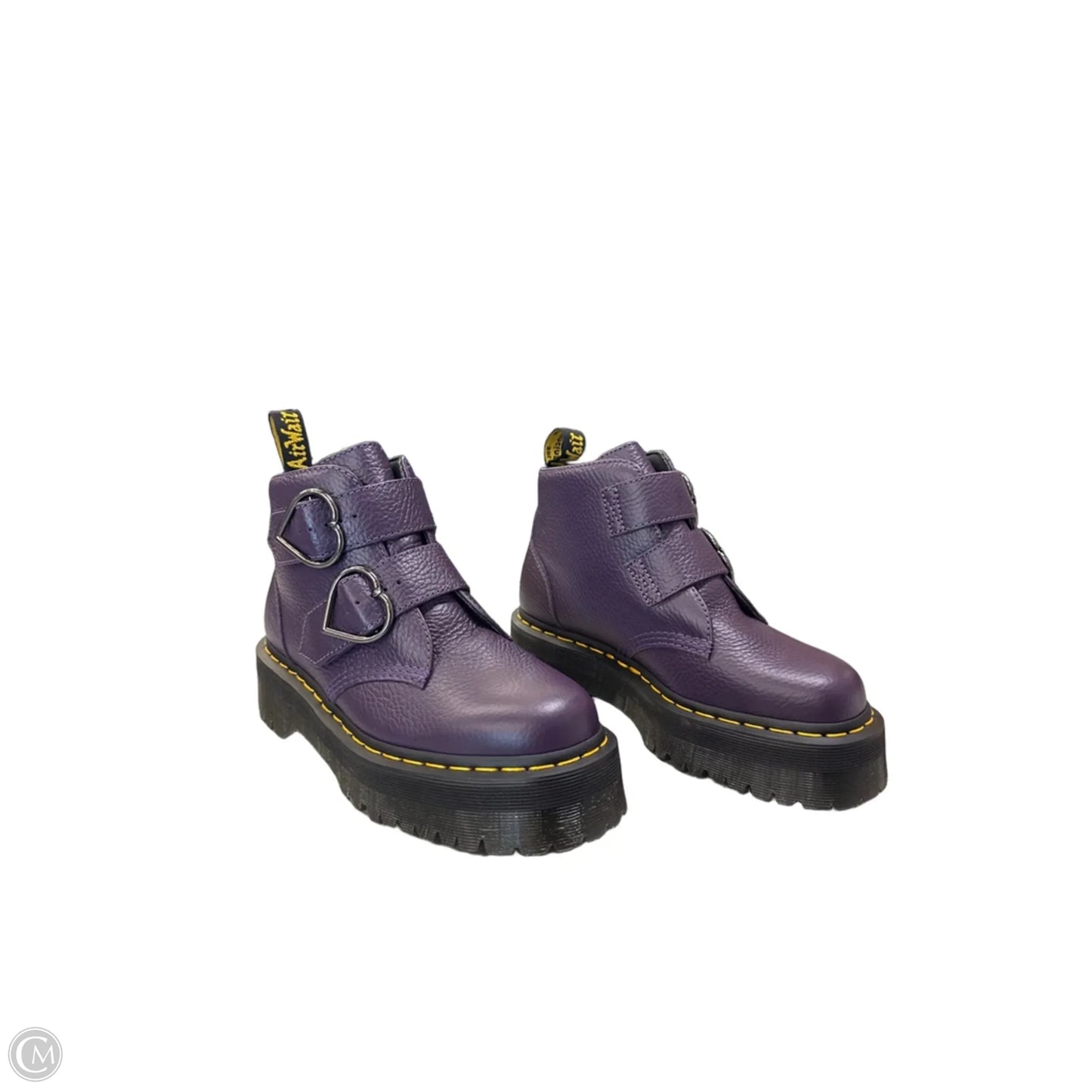 Boots Ankle Flats By Dr Martens In Purple, Size: 8