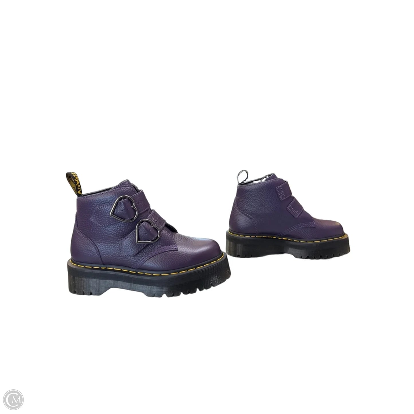 Boots Ankle Flats By Dr Martens In Purple, Size: 8
