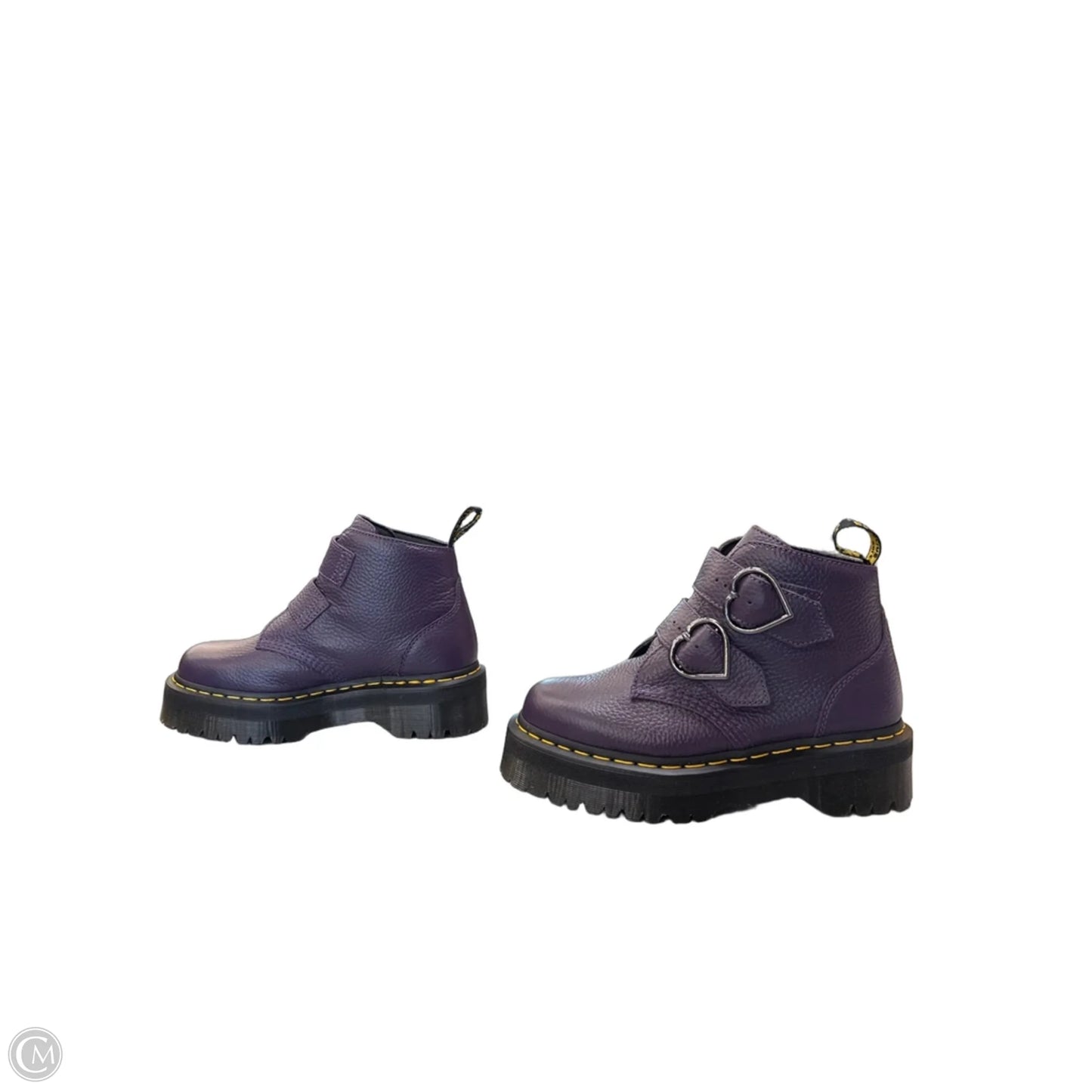 Boots Ankle Flats By Dr Martens In Purple, Size: 8