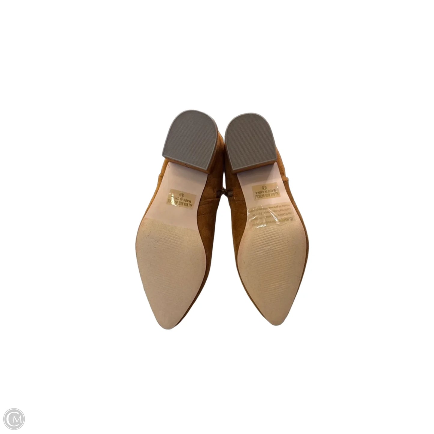 Boots Knee Heels By Clothes Mentor In Brown, Size: 5.5