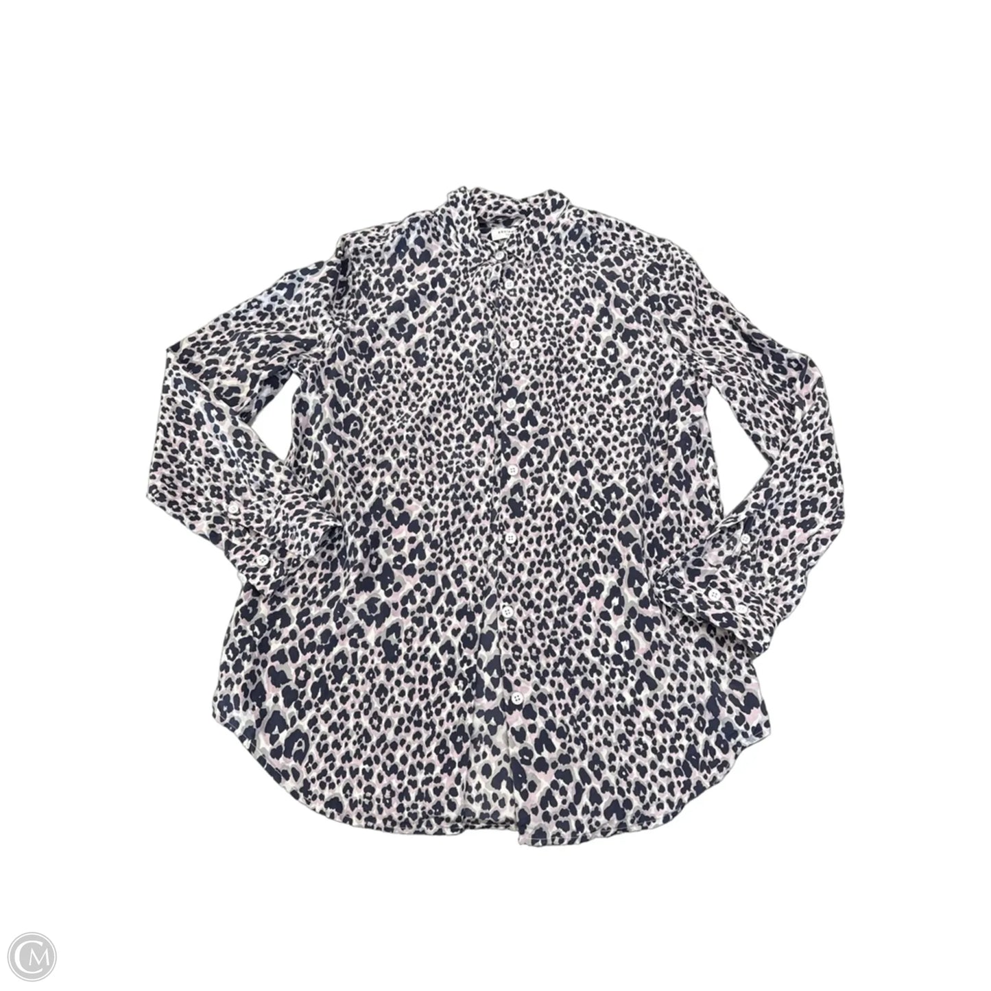 Blouse Long Sleeve By Equipment In Animal Print, Size: Xs