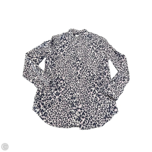 Blouse Long Sleeve By Equipment In Animal Print, Size: Xs
