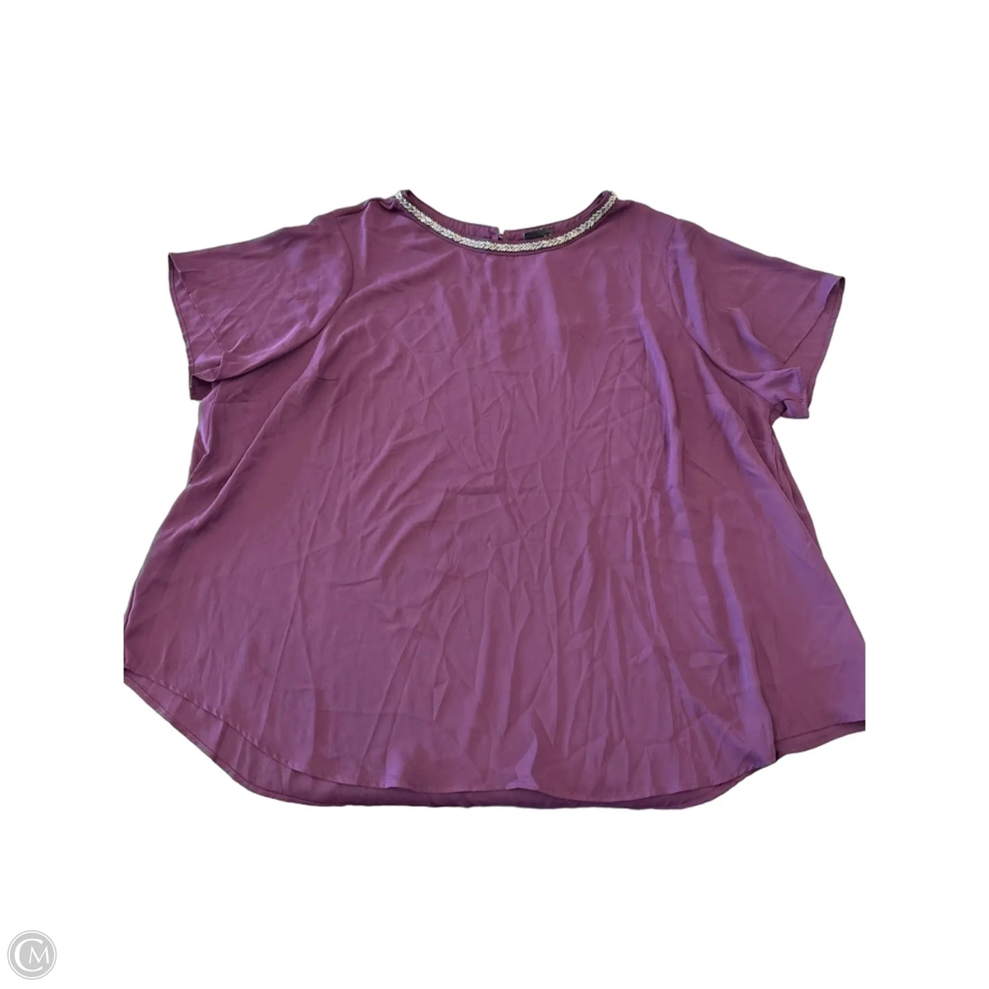 Blouse Short Sleeve By Torrid In Purple, Size: 3x
