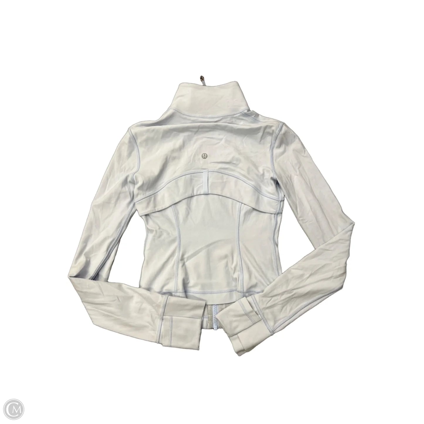 Athletic Top Long Sleeve Collar By Lululemon In Blue, Size: S