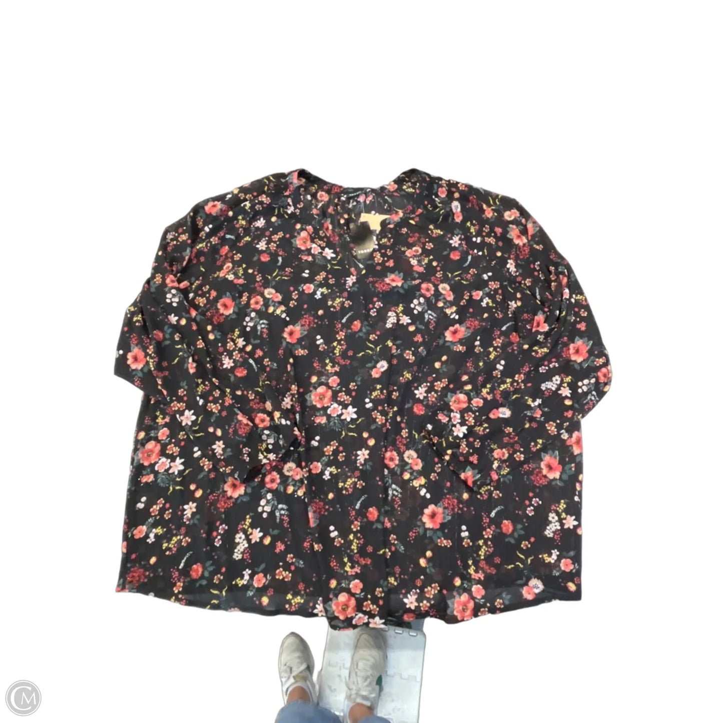 Blouse Long Sleeve By Torrid In Floral Print, Size: 4x