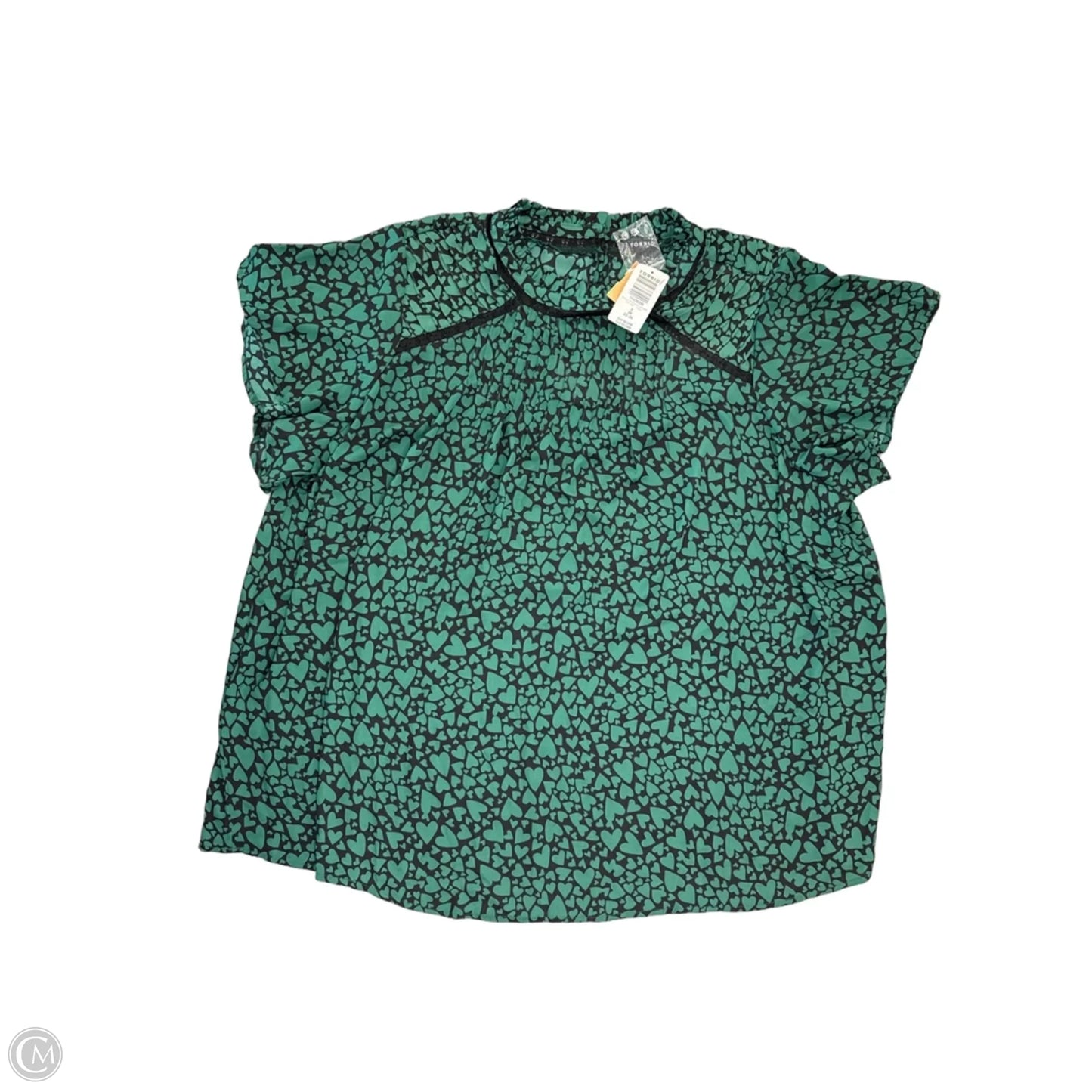 Blouse Short Sleeve By Torrid In Green, Size: 3x