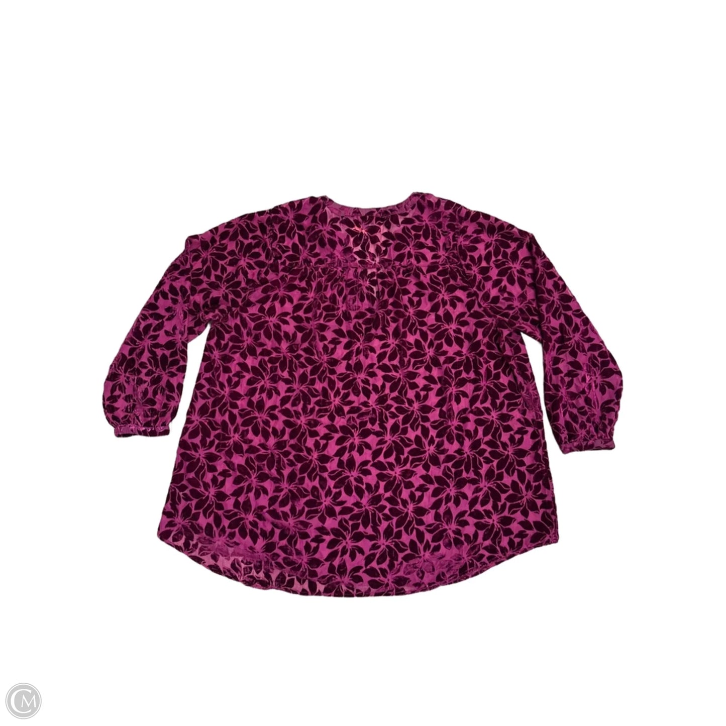 Blouse 3/4 Sleeve By Torrid In Purple, Size: 3x