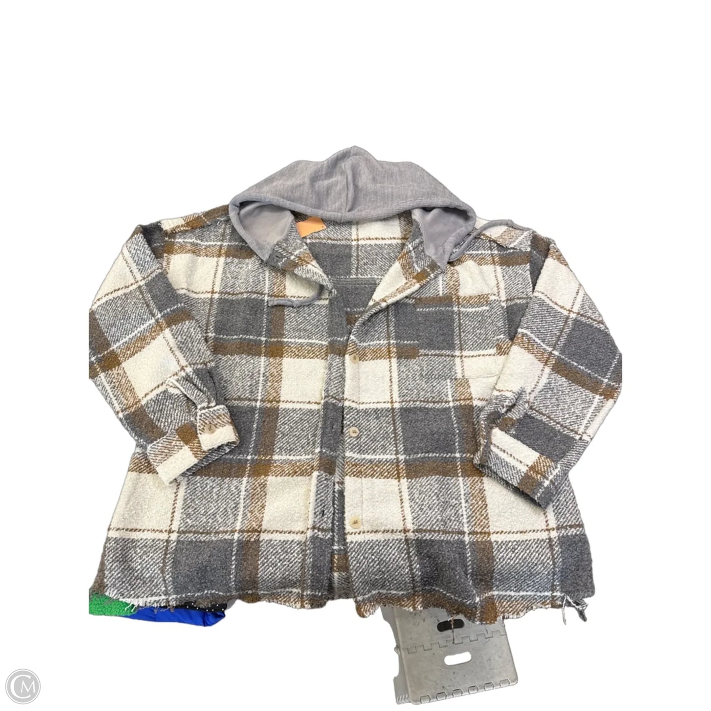 Jacket Utility By New In In Cream & Grey, Size: L