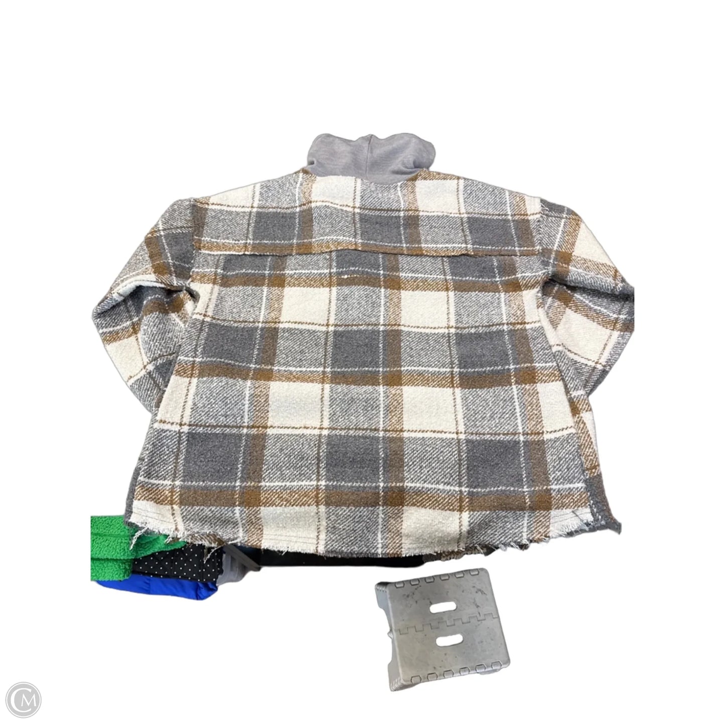 Jacket Utility By New In In Cream & Grey, Size: L