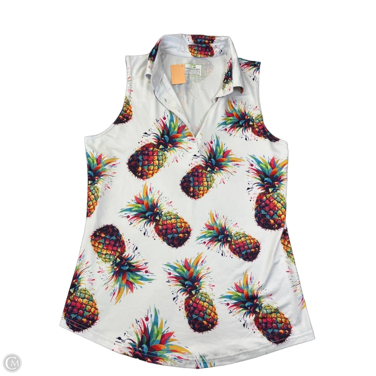 Athletic Tank Top By Clothes Mentor In White, Size: M