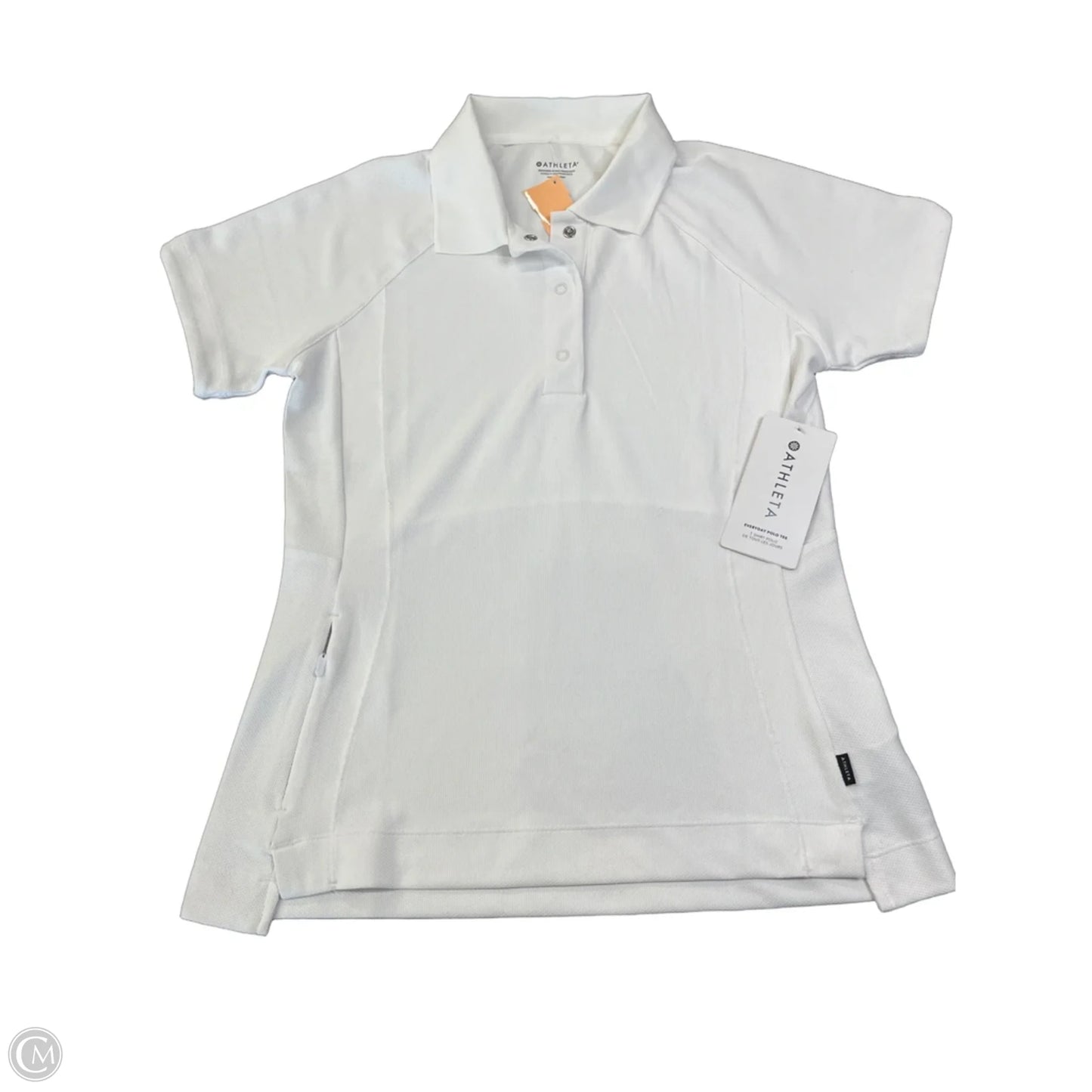 Athletic Top Short Sleeve By Athleta In White, Size: M