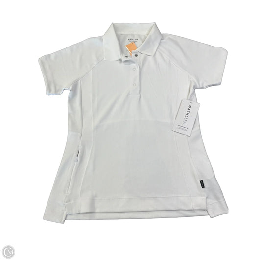 Athletic Top Short Sleeve By Athleta In White, Size: M