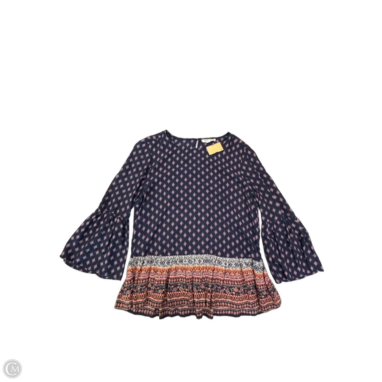 Top 3/4 Sleeve By Beachlunchlounge In Blue, Size: M