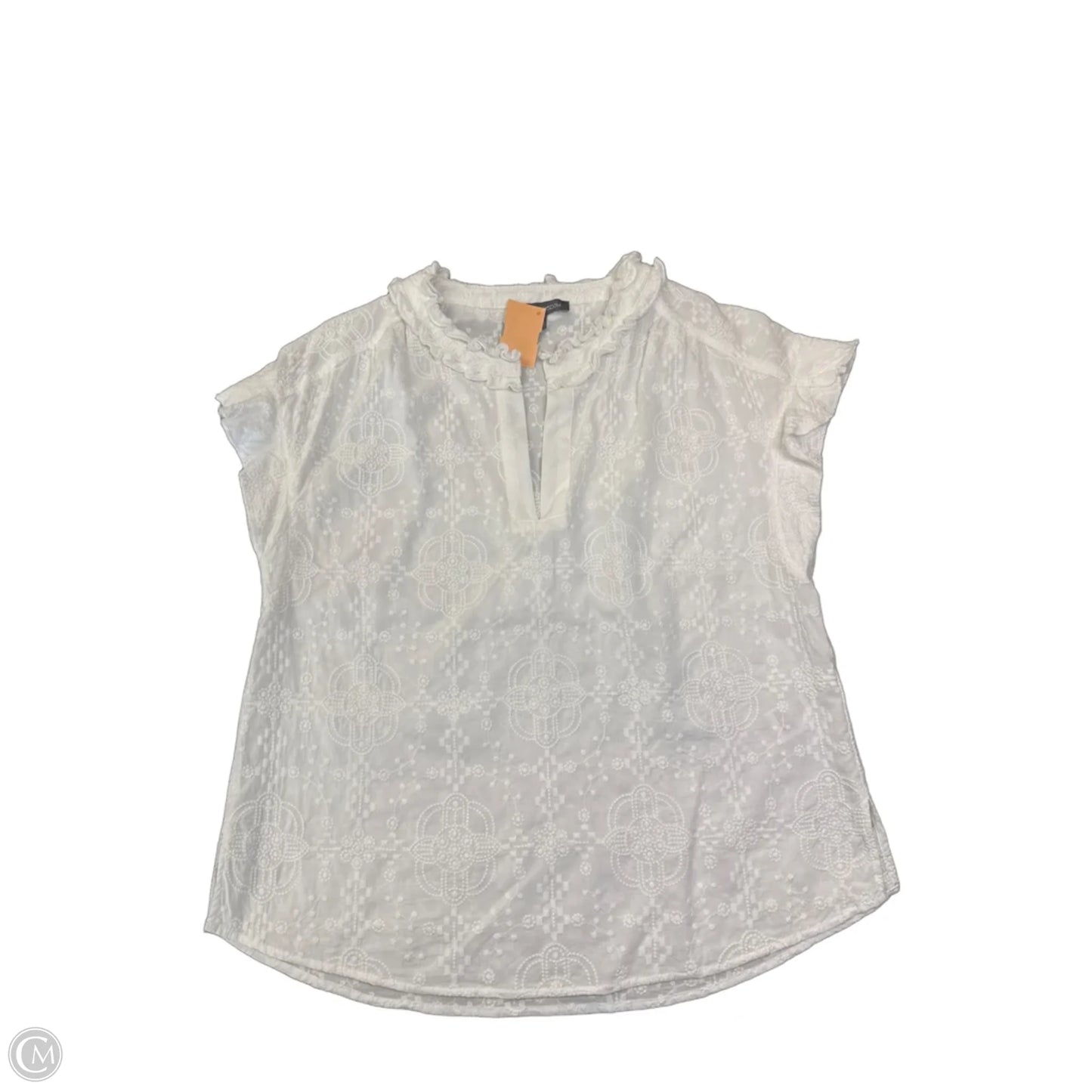 Top Short Sleeve By Wit & Wisdom In White, Size: M