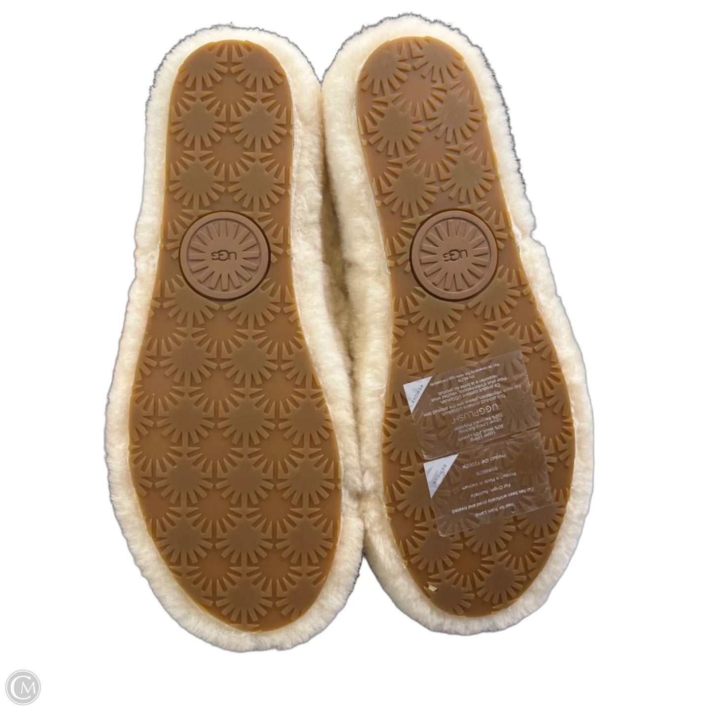 Slippers Designer By Ugg In Cream, Size: 9