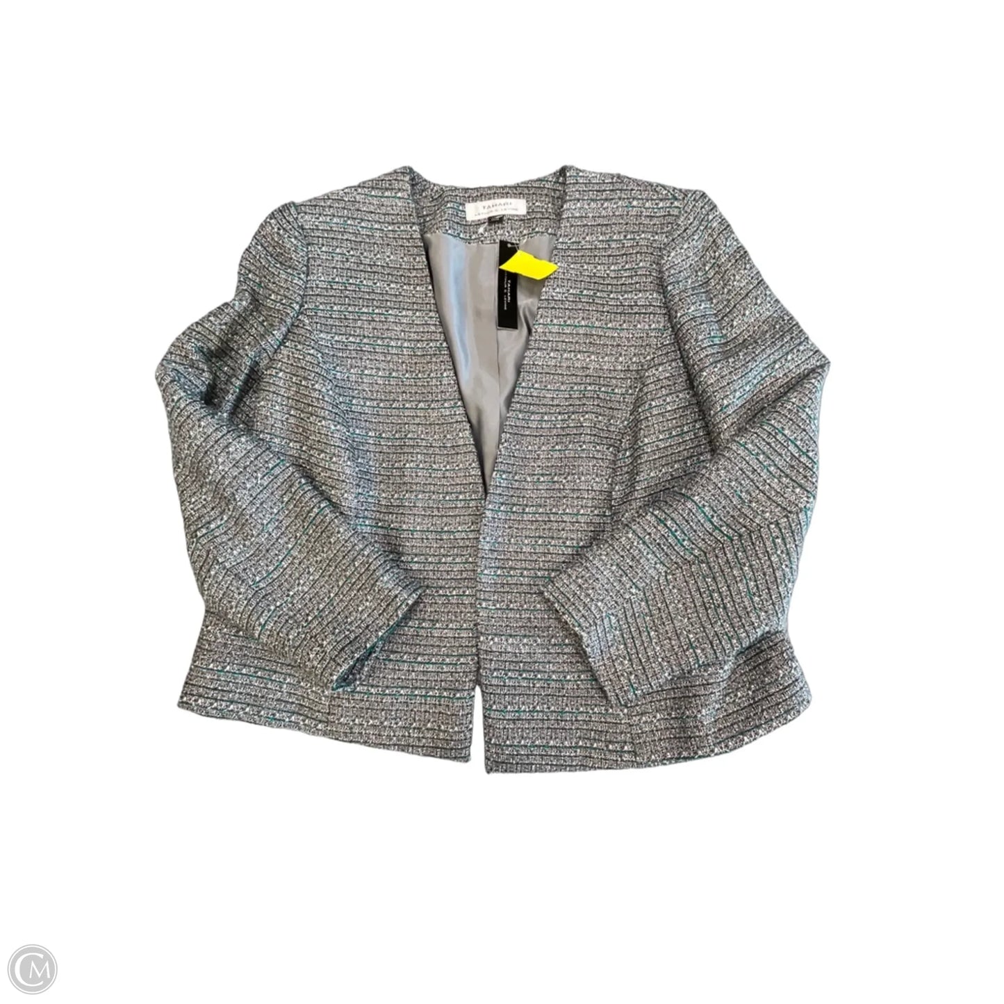 Blazer By Tahari In Silver & White, Size: 14
