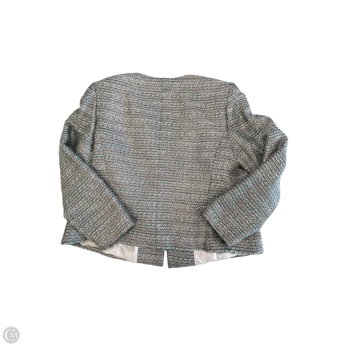 Blazer By Tahari In Silver & White, Size: 14