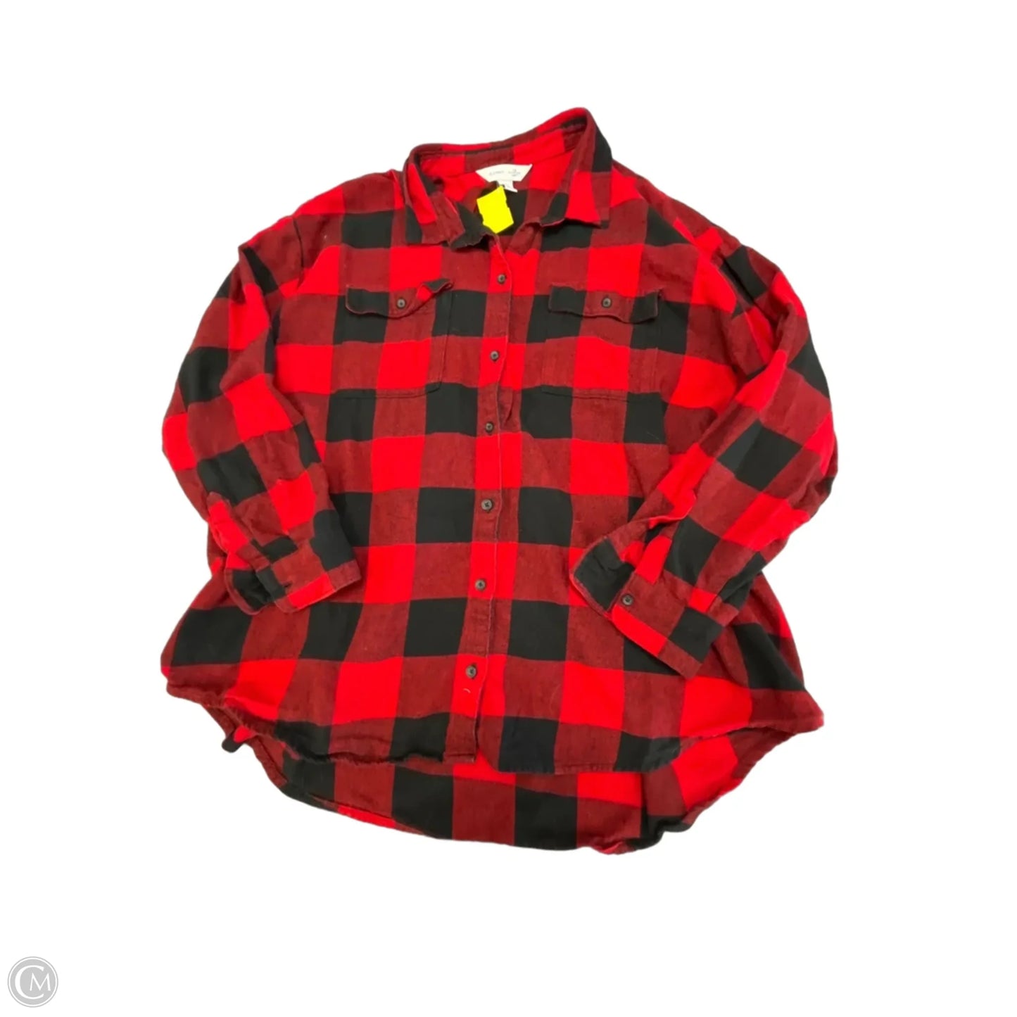 Top Long Sleeve By Old Navy In Black & Red, Size: Xxl
