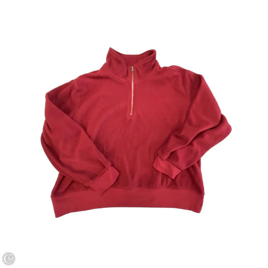 Top Long Sleeve By Natural Reflections In Maroon, Size: Xl