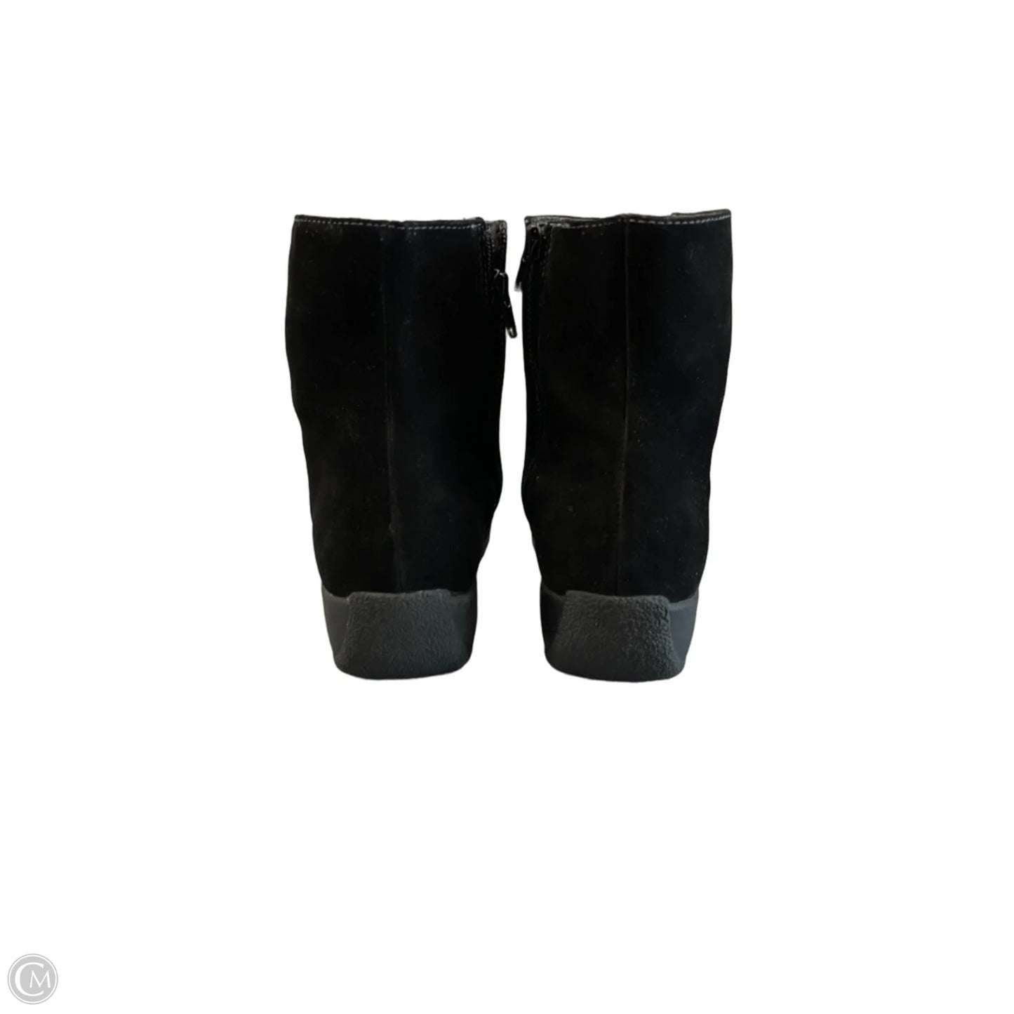 Boots Ankle Flats By Clarks In Black, Size: 9.5