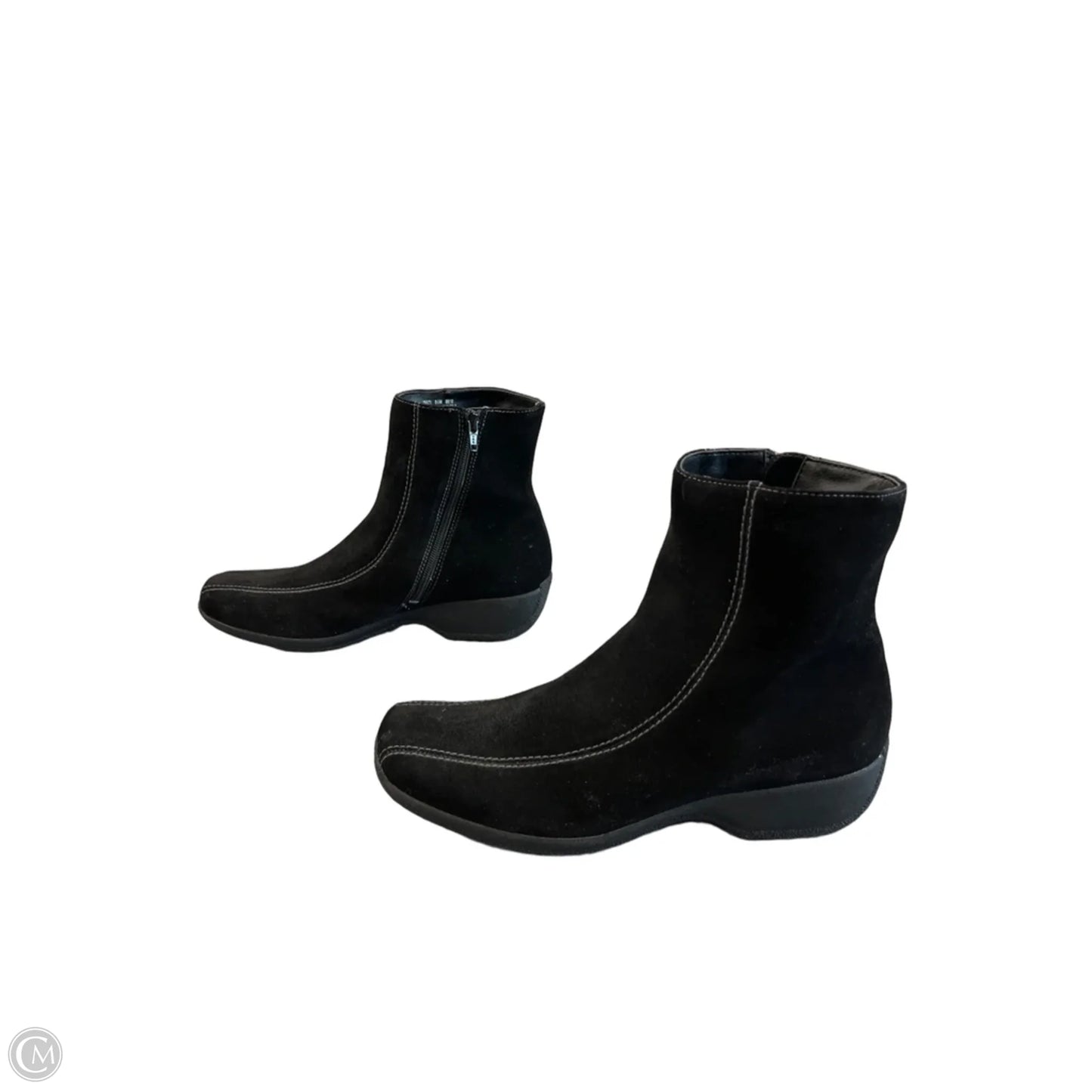 Boots Ankle Flats By Clarks In Black, Size: 9.5