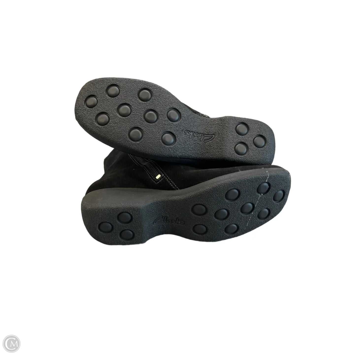 Boots Ankle Flats By Clarks In Black, Size: 9.5