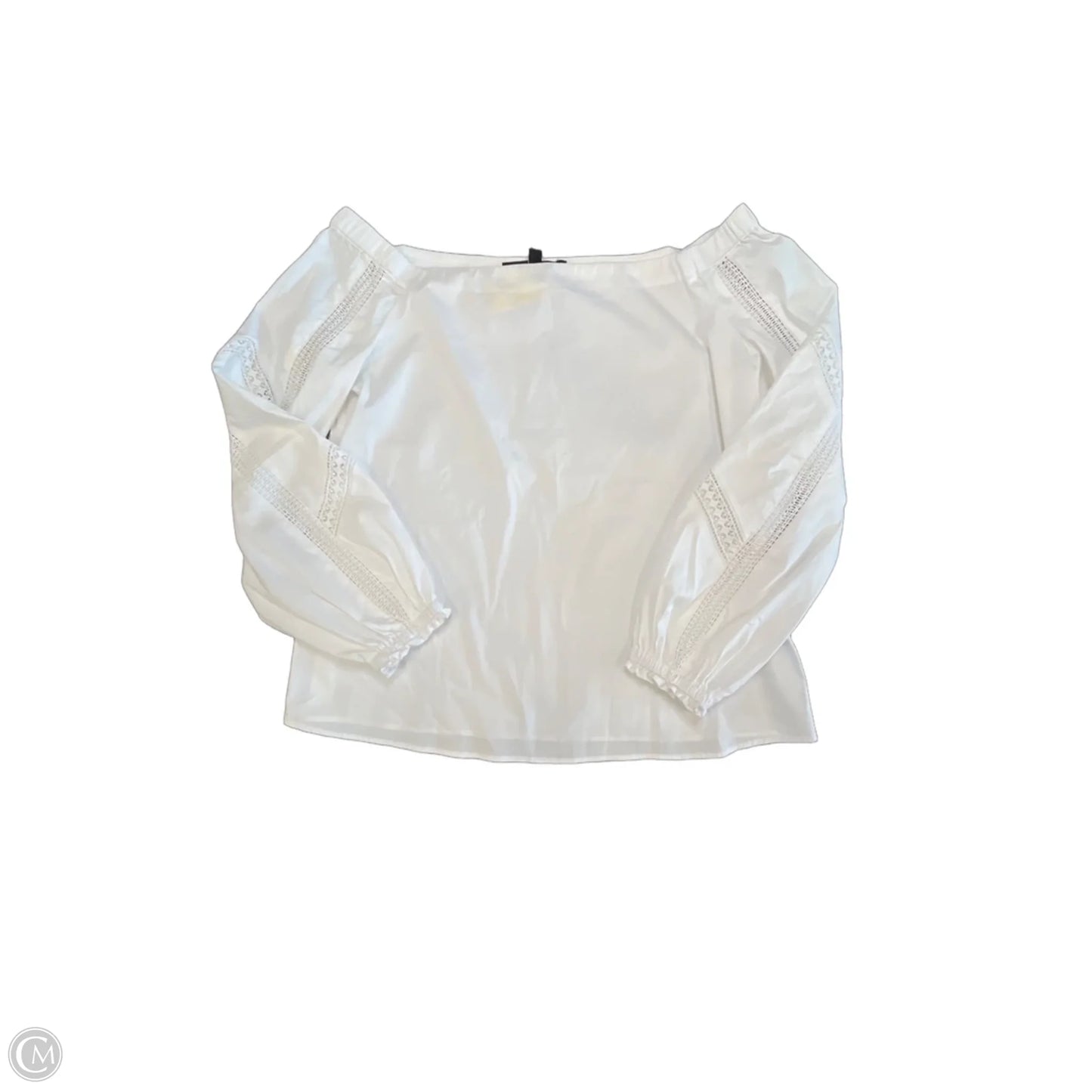Top Long Sleeve By White House Black Market In White, Size: M