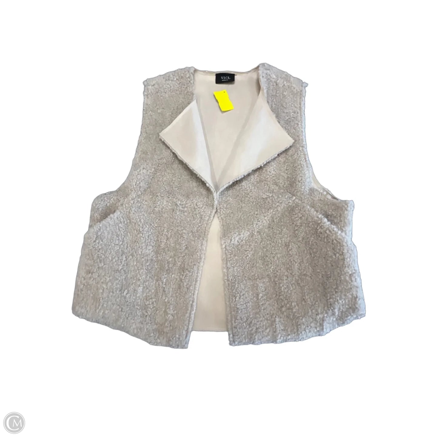 Vest Faux Fur & Sherpa By Vici In Tan, Size: M