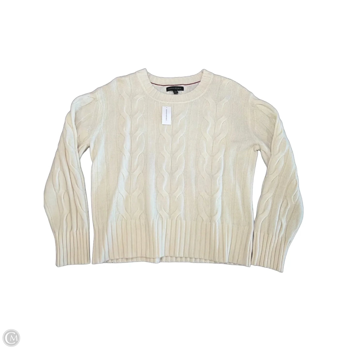 Sweater By Banana Republic In Ivory, Size: M