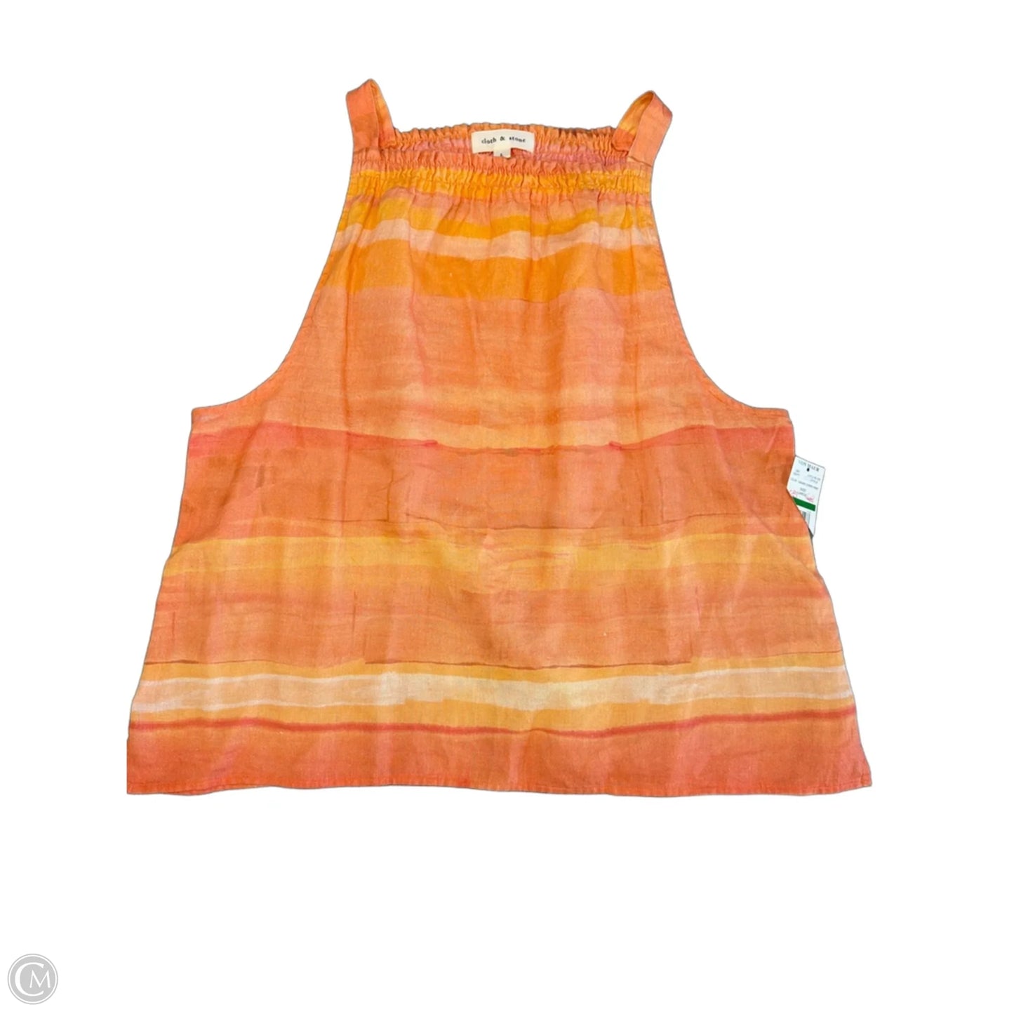 Top Sleeveless By Cloth & Stone In Orange, Size: L