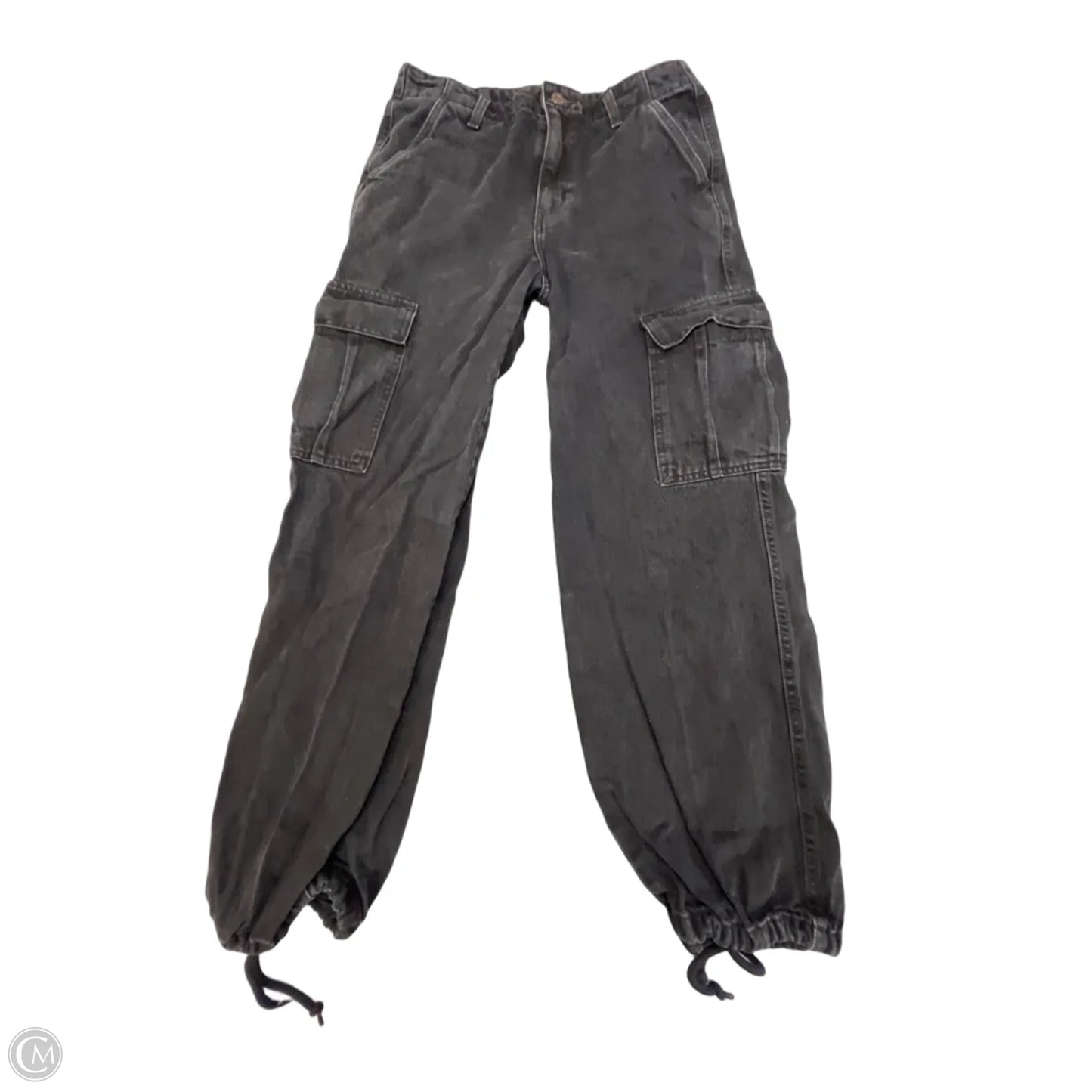 Jeans Wide Leg By Levis In Black Denim, Size: 4