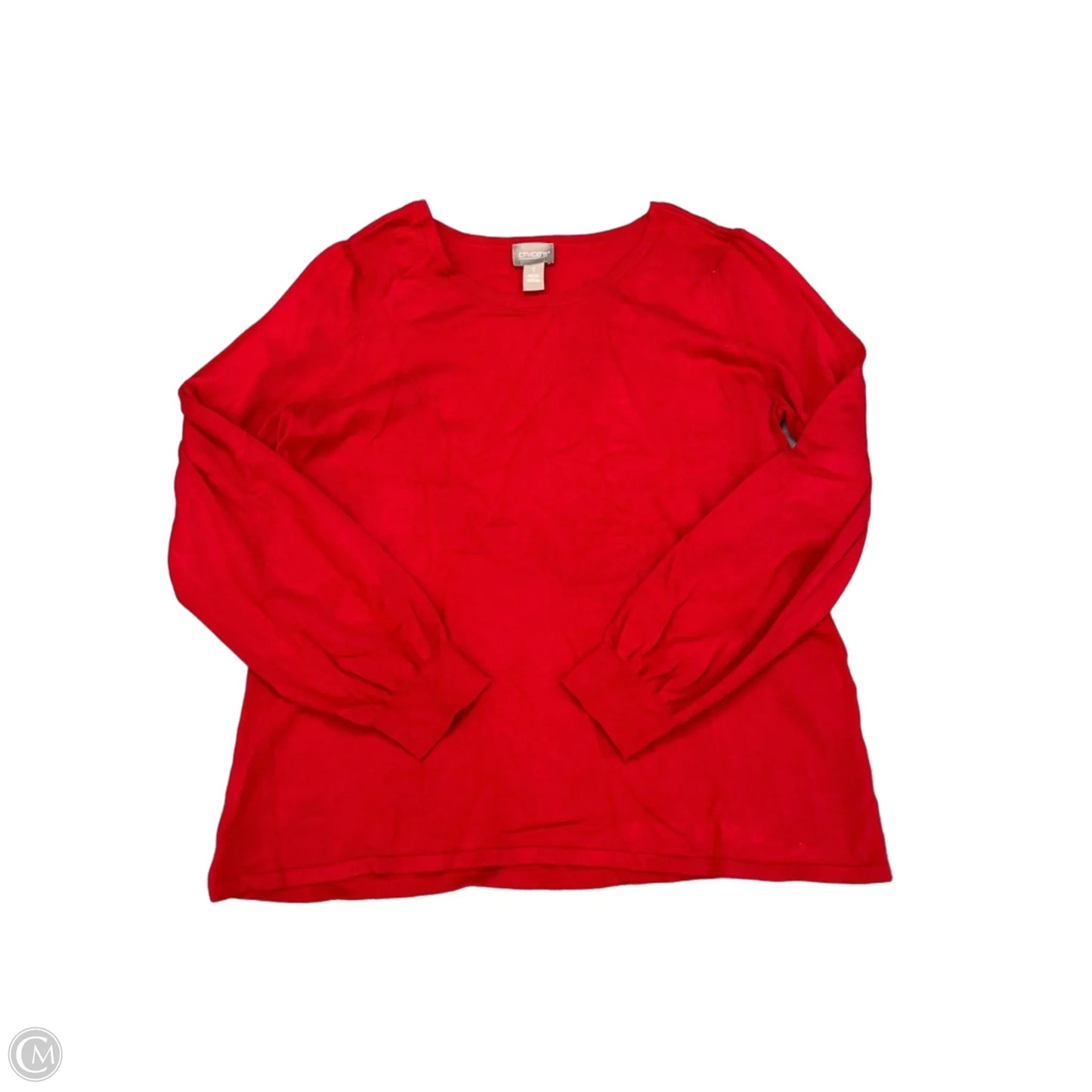 Top Long Sleeve By Chicos In Red, Size: M