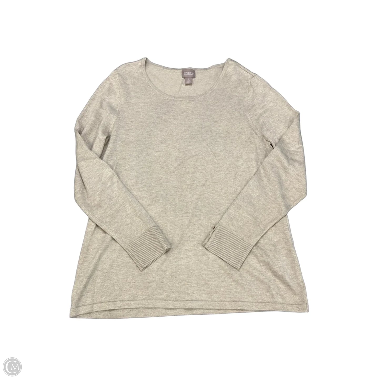 Top Long Sleeve By Chicos In Gold, Size: M