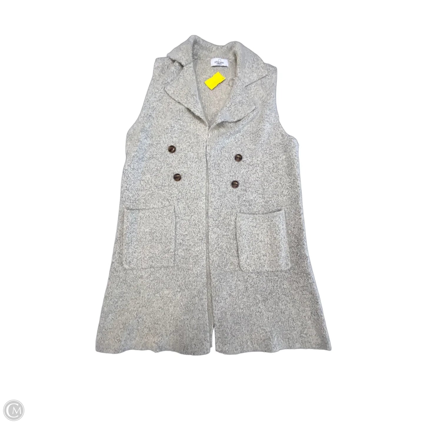 Vest Sweater By Carly Jean In Cream, Size: L