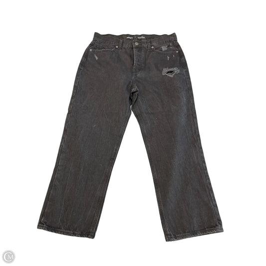 Jeans Straight By Old Navy In Black Denim, Size: 8