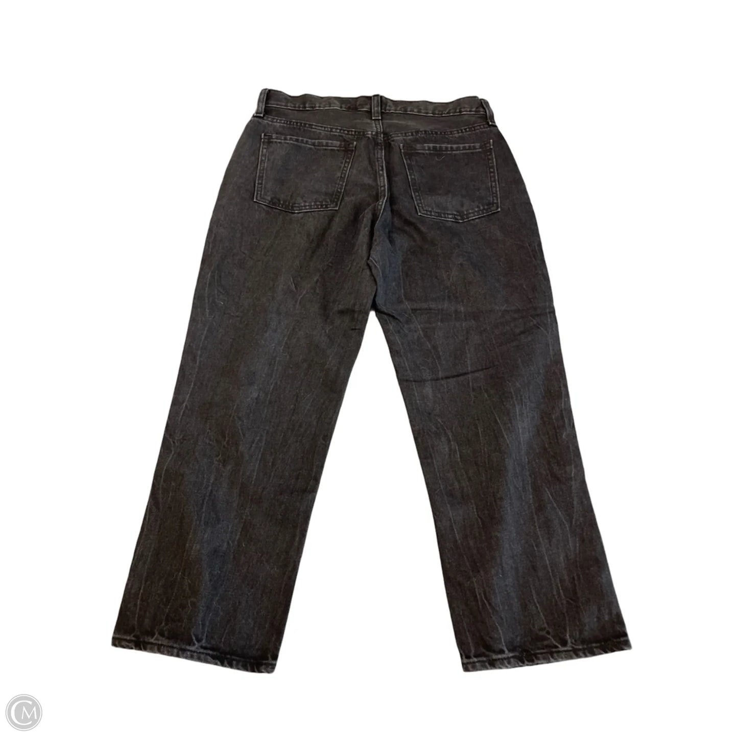 Jeans Straight By Old Navy In Black Denim, Size: 8