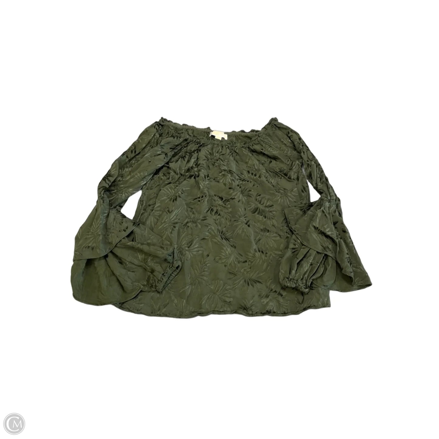 Blouse Long Sleeve By Michael By Michael Kors In Green, Size: S