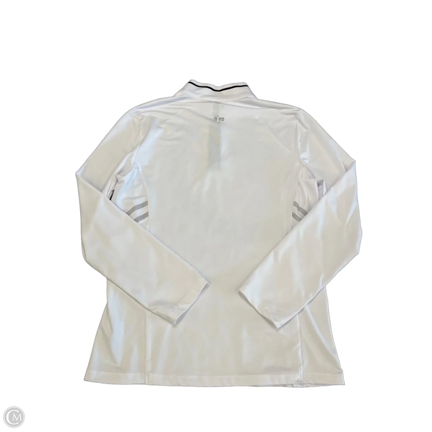 Athletic Top Long Sleeve Collar By Nivo In White, Size: M