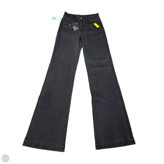 Jeans Wide Leg By Paige In Black Denim, Size: 0