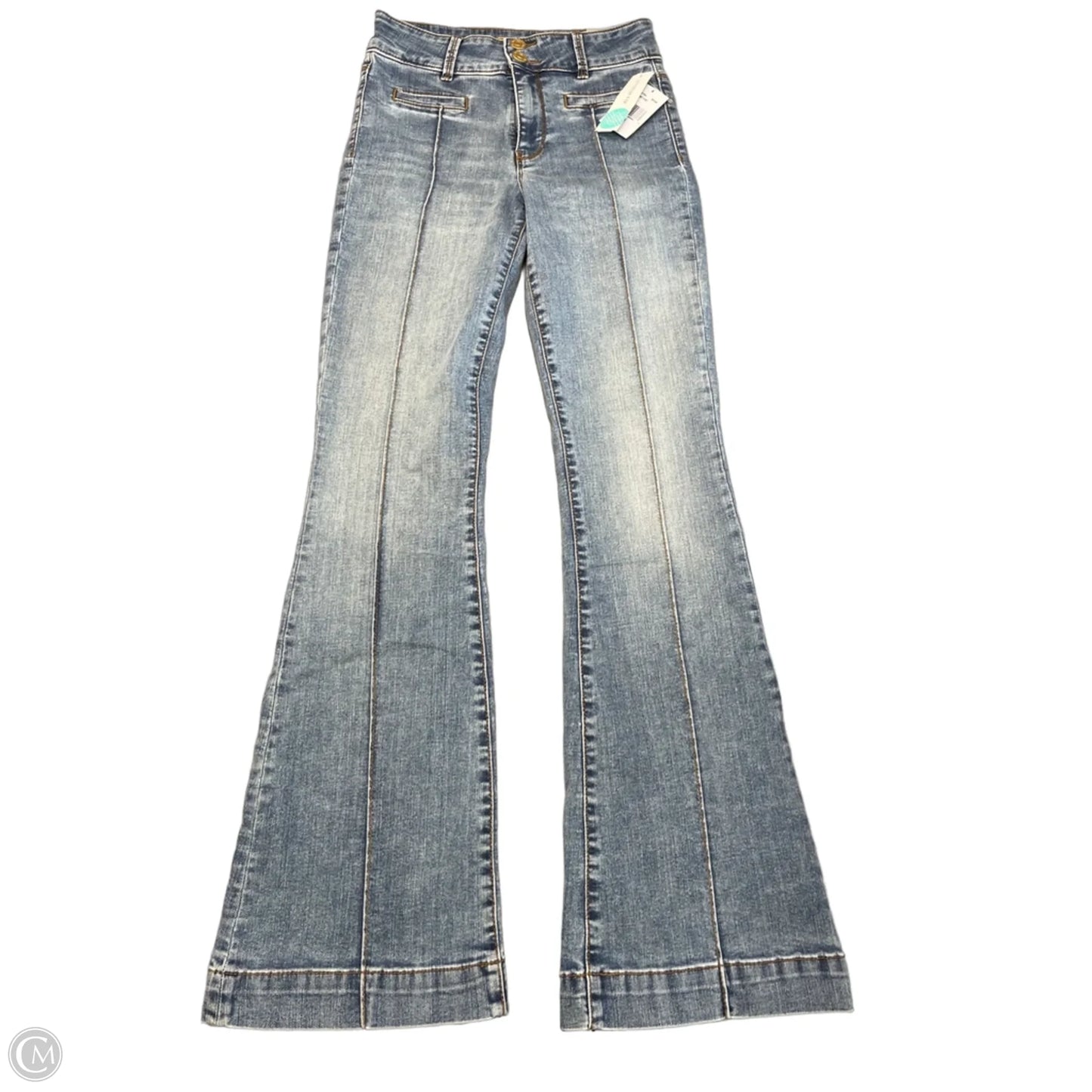 Jeans Flared By Kut In Blue Denim, Size: 0